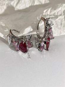 A Sweet Cool Color Love  Ear Ring Is Suitable For Sweet Big Sisters. - Colorful Love Earrings - View 2