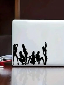 Female Car Stickers, Electric Car And Motorcycle Modification, Covering Scratches, Decorative Stickers, Car Stickers - Black - View 5