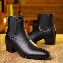 1 Pair Men's Fashionable All-Match British Style Chelsea Boots - Black - View 1