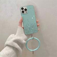 Galaxy Phone Case With Matching Silicone Wristband, Creative Anti-Fall Soft Cover Protective Case For Couples - Starry Sky Soft Shell-black + Bracelet - View 4