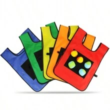 1套/6入隨機顏色的黏貼背心和球,戶外遊戲玩具 - 彩色 - 查看 1