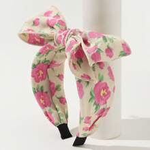 1pc Flower Pattern Bowknot Headband For Women Boho Hair Band Hair Hoop - Multicolor - View 11