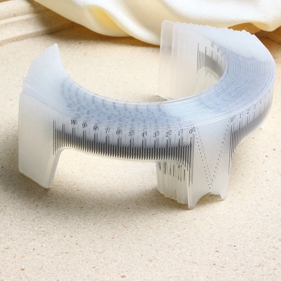 5入組/袋塑料眉尺眉部測量工具,用於眉毛微針刺青工具套裝 - 無色 - 查看 1