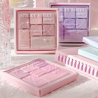 1 caja de notas adhesivas de alta calidad con etiquetas de colores, ideal para uso escolar y de oficina - 7 diseños, total de 210 notas