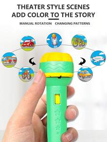 Linterna De Proyección Luminosa, Dibujo Animado De Iluminación De Proyector, Regalo De Cumpleaños Interesante - Verde - Ver 3