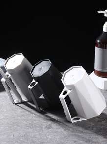 1個45°排水漱口杯學生牙刷杯,家用情侶牙刷杯,浴室漱口杯 - 白色 - 查看 1