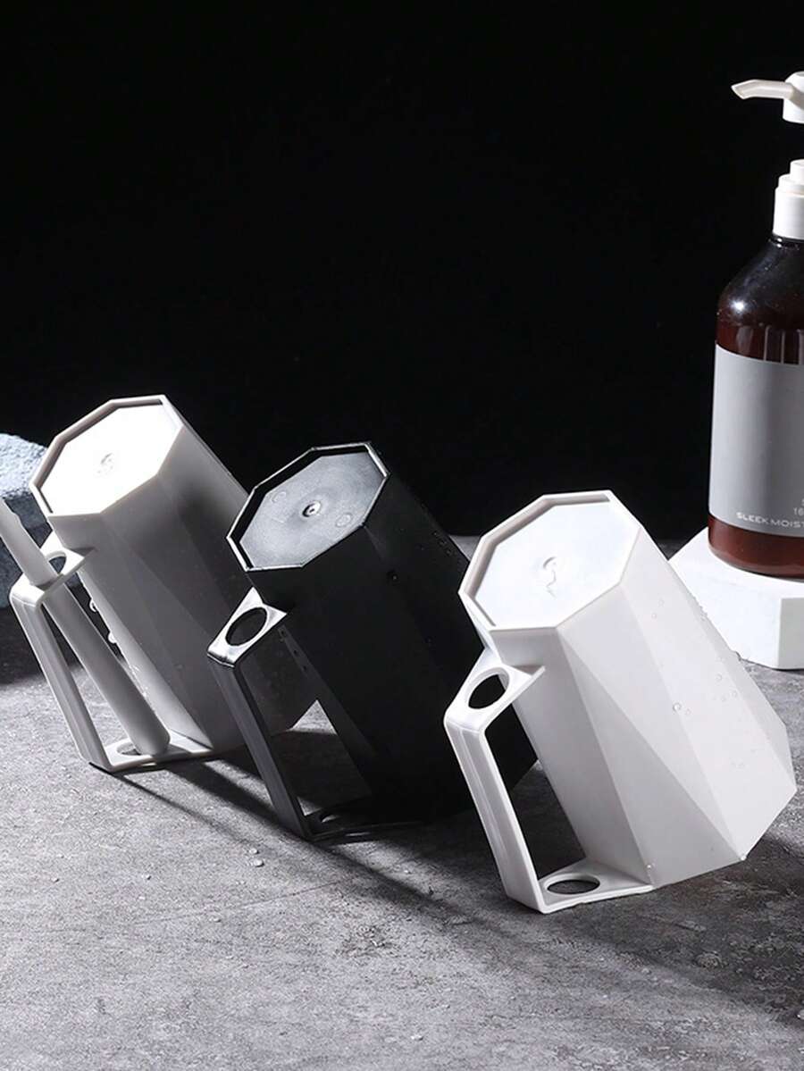 1個45°排水漱口杯學生牙刷杯,家用情侶牙刷杯,浴室漱口杯 - 白色 - 查看 1