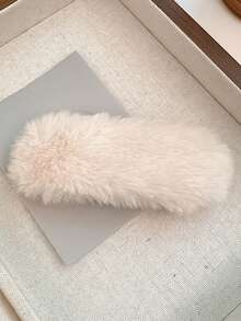 1入組女士多色毛茸茸方形髮夾,時尚優雅,適合日常佩戴 - 彩色 - 查看 10