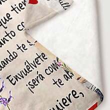 1pc Spanish For My Daughter Envelope Blanket From Mom, Warm Cozy Soft Throw Blanket Nap Blanket Sofa Bed Couch Camping Trip, Best Gift Blanket For Daughter - Multicolor - View 6