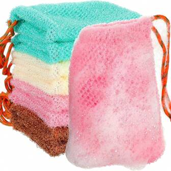 1pc Soap Saver Pouch Bar Soap Bags Exfoliating Soap Net Soap Mesh Bags For Shower Soap Holder Bubble Foam Net Soap Pocket For Women Men Girls Dishwashing Kitchen Supplies Home Bathroom Decor Fall Decor Back To School
