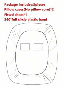 3入組/套卡通貓圖案被套（1入組被套和2入組枕套）四季可愛布藝床上用品套裝