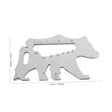 1入edc鑰匙多用途配件多功能扣子工具不鏽鋼迷你工具禮品工具卡 - 銀色 - 查看 2