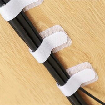 10pcs Electrical Wire Data Cable Storage , Magic Patch Ties, Computer Harness Wire Straps, Desktop Cable Organizer, Electrical Wire Walking Wire Finishing Fixed Binding Straps For Electricians&Contractors