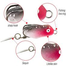 8PCS 3cm/3.2g Mini Soft Jump Frog Fishing Lure With Double Hooks 8Colors Topwater Ray Frog Artificial Bait - Multicolor - View 6