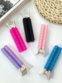 四件實色捲髮棒,現代簡約樹脂材質大發蓬鬆的髮髻套裝,增加髮髻高度 - 彩色 - 查看 4