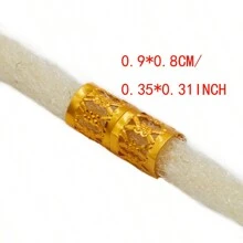 80 件波西米亚风格辫子婴儿发饰串珠发带，可调节金属发箍，美发金属饰品 - 彩色 - 查看 4