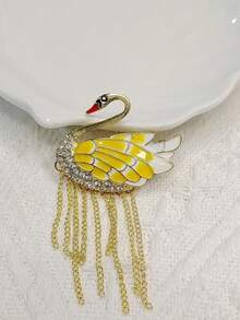 1只粉色天鵝胸針,適合日常佩戴 - 粉色 - 查看 4