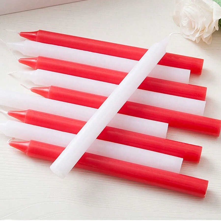 10pcs White Candles For Emergency Lighting At Home SHEIN USA
