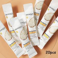 Mascarilla Facial De Pulpa Cruda De Arroz De 20 Piezas, Crema Hidratante, Reduce Los Poros Y Reafirma La Piel, Nutritiva E Hidratante Con Extracto De Arroz, Para Todo Tipo De Piel - Blanco - Ver 1