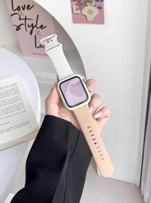 3 件套女士男士时尚可爱柔软硅胶运动表带可调节防水腕带和镂空保护表壳，兼容 表带 38/40/41/42/44/45/46/49 毫米，适用于 Series Ultra/SE/11/10/9/8/7/6/5/4/3/2/1，智能手表配件 - 彩色 - 查看 3