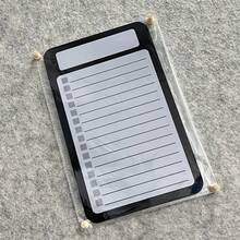 1個中等尺寸黑白可重複使用的冰箱磁性便條紙通告板,適用於備忘、留言、日程、計劃