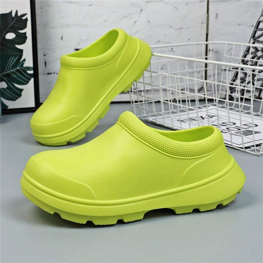 Zapatos De Trabajo Multifuncionales Para Chef Para Mujer, Impermeables, Antideslizantes, Resistentes Al Aceite Y Duraderos. - Verde - Ver 1