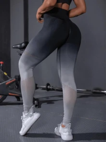 Women Sports Leggings - 黑色 - 查看 6