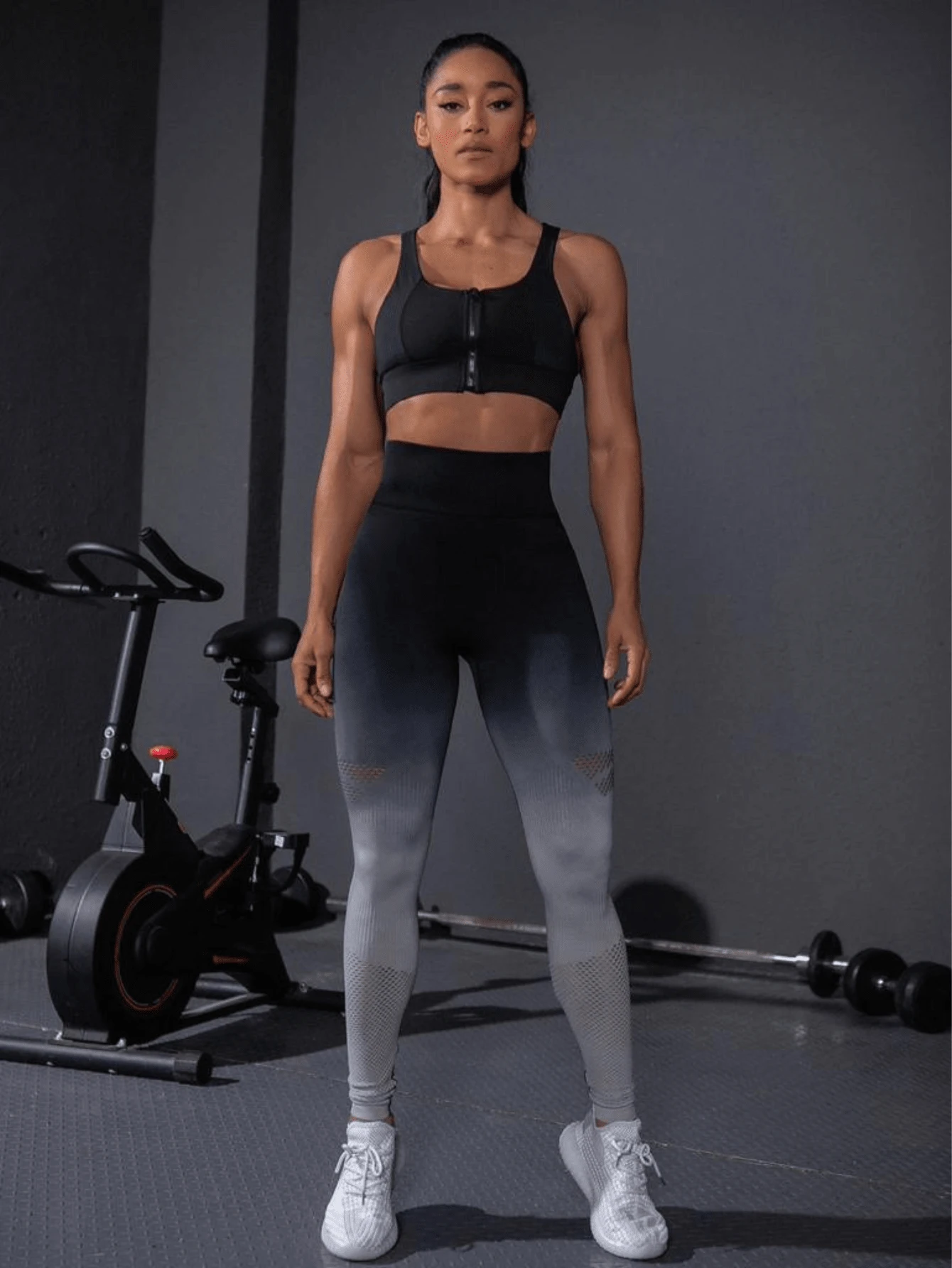 Women Sports Leggings - 黑色 - 查看 1