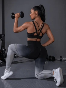 Women Sports Leggings - 黑色 - 查看 5