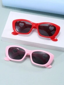 2 副经典时尚装饰时尚眼镜，适合女孩 - 彩色 - 查看 2