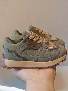 绿色童鞋时尚儿童运动鞋女童运动鞋春秋季 - 軍綠色 - 查看 4