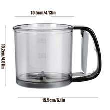 1入手持式半自動杯形細網篩,不銹鋼製,用於麵粉和其他精細成分 - 灰色 - 查看 2