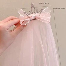 1pc Purple & Pink Mixed Color Mesh Butterfly Hair Clip - Multicolor - View 6