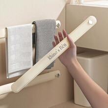 【小尺寸/1入組】免鑽孔毛巾架掛,浴室收納架,適用於毛巾,拖鞋和其他配件 - 奶油色 - 查看 3