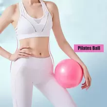 1pc Mini Exercise Pilates Yoga Ball Home Stability Small Curved Board Squishy Training Improves Balance With An Inflatable Straw 9.8 Inches