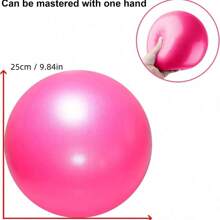 1pc Mini Exercise Pilates Yoga Ball Home Stability Small Curved Board Squishy Training Improves Balance With An Inflatable Straw 9.8 Inches