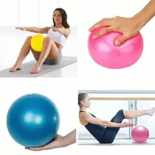 1pc Mini Exercise Pilates Yoga Ball Home Stability Small Curved Board Squishy Training Improves Balance With An Inflatable Straw 9.8 Inches