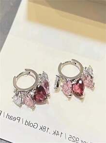 A Sweet Cool Color Love  Ear Ring Is Suitable For Sweet Big Sisters. - Colorful Love Earrings - View 4