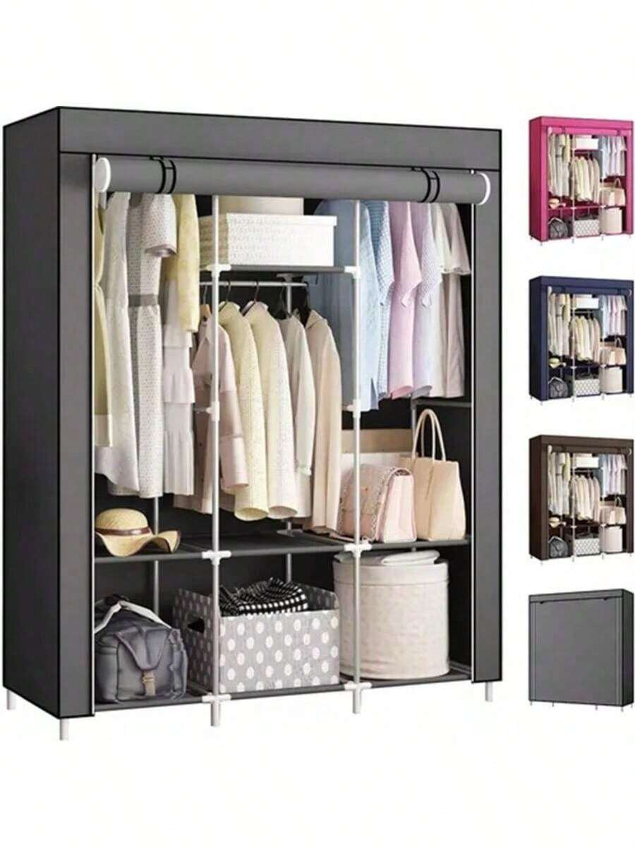 Closet Armable Ropero Rack Guardaropa Recamara Organizacion - Gris - Ver 1