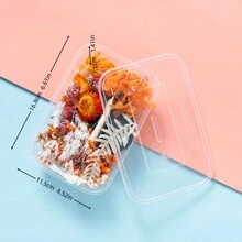 Diy Hot-Melt Glue Filling Material, Floating & Dried & Everlasting Flowers, Miniature Pressed Flower Material Set In Tropical Orange, 1 Box - Multicolor - View 2