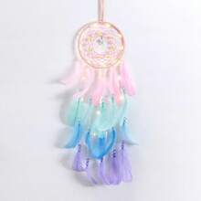 1pc Creative Hot Air Balloon Dreamcatcher Hanging Decoration, Birthday Gift For Women - White - View 6