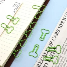 10入組綠色可愛和有趣的書籤夾,創意有趣的紙夾書籤,應用於辦公室和大學的小禮物 - 綠色 - 查看 4