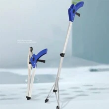 1pc Heavy Duty And Extended Garbage Pickup Claw, Aluminum Alloy Trash Picker, Household Cleaning Sanitation Clip For Environment - Blue - View 8