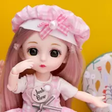 1pc 16cm Doll Toy Gift Set, Includes Doll Dress, Mini Doll Toy, Party Costume, Birthday Gift, Contains Doll, Clothes And Shoes (Some Accessories Randomly Sent), Room Decor - Pink - View 5