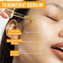 薑黃美白修正精華液,提亮膚色,滋潤並滋養肌膚,含有薑黃提取物、維生素c、甘油、卡波姆、橄欖油；適用於女孩和女性 - 30ml - 查看 3