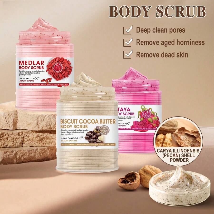 Cocoa Butter Exfoliating Body Scrub 300ml Enriched With Hyaluronic Acid