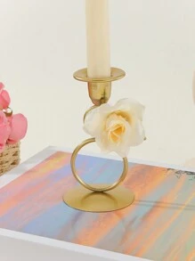 金色浪漫圓環設計蠟燭座,是派對、婚禮和餐桌裝飾道具的完美選擇 - 金色二號 - 查看 7