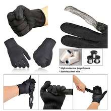 1 Pair Stainless Steel Wire Cut Resistant Anti-Cutting Safety Protective Gloves - Multicolor - View 8