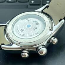 CASENO Genuine Automatic Perpetual Calendar Tourbillon Mechanical Leather Strap Wristwatch - Silver - View 4