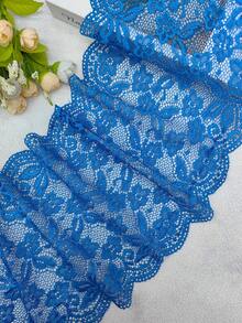 95cm/Piece Blue Clothing Accessory Soft Stretchy Lace Trim With 18cm Width For Clothes, Hats, Or Decoration - Blue - View 4